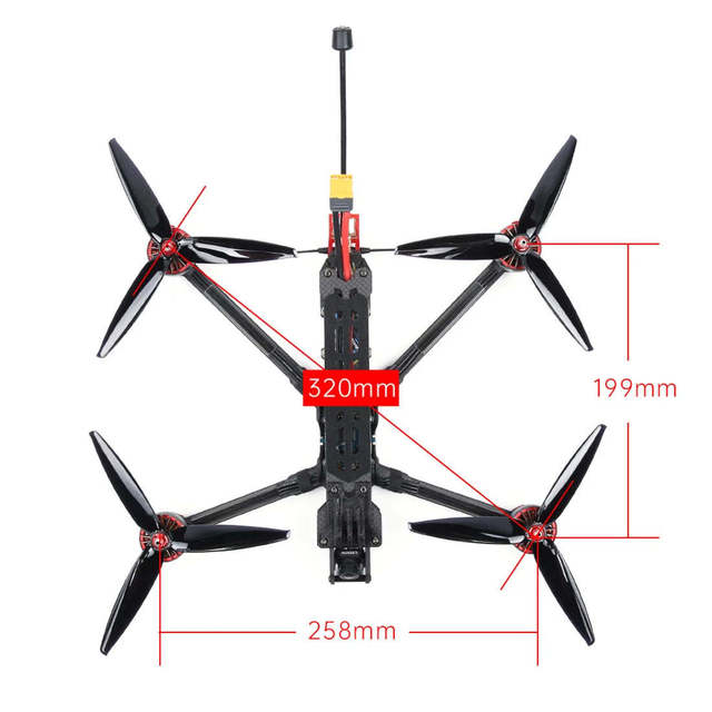 7 Inch Analog Caddx Rate 6S HD Racing Drone Chimera7 Pro V2 6S Freestyle Quadcopter with FPV Accessory