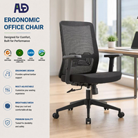 Chaise de bureau ergonomique pour employés avec dossier en maille respirante et accoudoirs fixes, idéale pour les achats en gros pour entreprises