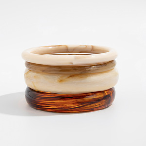 Fashion Amber <b>Resin</b> Bangle Punk Style Texture Acrylic Dyeing Circular Bracelet Bangle for Women - Product Image 6