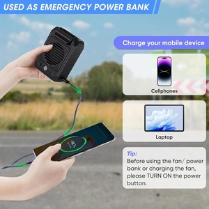 Ventilador Portátil de Cintura con Clip, Ventilador Corporal de Refrigeración Manos Libres, Flujo de Aire Potente, Refrigeración Personal para Exteriores - Product Image 3