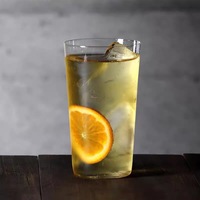 Verre à bière transparent moderne de 16 oz avec logo personnalisé pour vin, eau, lait et cocktails – Idéal pour les fêtes