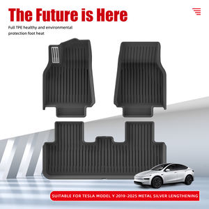 Doublures de sol en <span class=keywords><strong>TPE</strong></span> de haute qualité tapis de voiture imperméable doublures de voiture antidérapantes moulage par injection tapis de sol de voiture pour Tesla modèle Y 2019-2025 - Product Image 2
