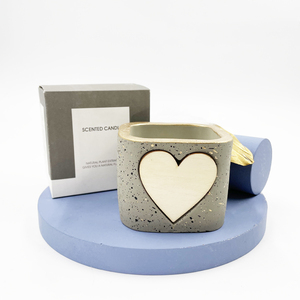 Florescence chaud coeur tasse maison élégante faite à la main cire de soja décoration de la maison parfum personnalisé bougie parfumée naturelle - Product Image 6