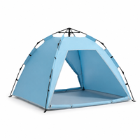 Tente de plage automatique haut de gamme, abri solaire imperméable, tente de camping extérieure portable, tente dôme pliable pour 4 personnes
