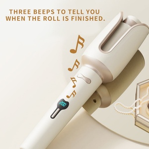 Set Profesional de Rizador de Pelo de Cerámica Eléctrico Giratorio con Pantalla LED de Temperatura, Herramienta de Peinado de Plástico de Marca Privada - Product Image 5