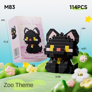 ตัวต่อโมเดลการ์ตูนธีมสวนสัตว์สุดเทรนดี้ สร้างสรรค์  ขนาดจิ๋ว  วัสดุพลาสติก ABS  ขนาด 1:1  ชุด 40 ชิ้น - Product Image 6