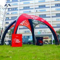 Tamaño personalizado y forma de carpa forma de evento 0 publicidad al aire libre equipo de promoción de araña inflable Gazebo cúpula dosel eventos tienda