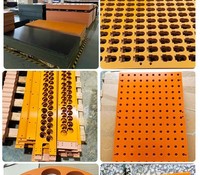 Panneau d'isolation électrique en carton phénolique orange, usiné avec précision, pour équipement industriel