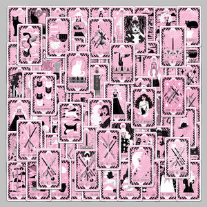 78 pièces de stickers de cartes de tarot <span class=keywords><strong>Blackpink</strong></span> décoratives faites à la main sur mesure pour boîtes à bijoux et tables de toilette - Product Image 5