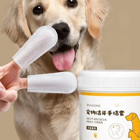 Wegwerp Tandenpoets Voor Huisdieren Vingerbedje Hond Cat Eye Cleaning Facecloth Fris Adem Pet Tandenborstel Nat Weefsel