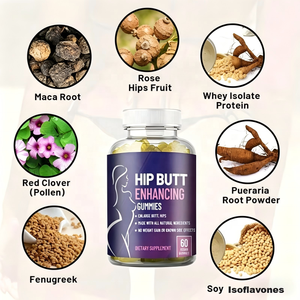 Gummies Halal certifiées GMP de notre propre marque, à haute teneur en herbes naturelles, pour le rehaussement, le repulpage et le raffermissement des fesses et des hanches, pour adultes. - Product Image 4