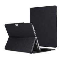 Étui pour tablette Pure Colour pour Surface Pro 9 8 7 6 5 4 Go 3 2 avec sangle de maintien, housse en cuir simple pour affaires, Pbk213 Laudtec, vente en gros OEM/ODM/marque privée