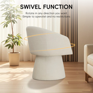 <span class=keywords><strong>Chaise</strong></span> de <span class=keywords><strong>salle</strong></span> à <span class=keywords><strong>manger</strong></span> moderne en velours de lin, pivotante à 360 °, rembourrée, grande boucle - Product Image 5