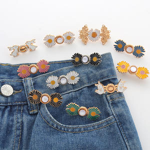 Hebilla de disco metálica con botón para ajustar la cintura, sin clavos, sin costuras, para Hanfu, madre e hijo, estilo chino, cheongsam antiguo - Product Image 3