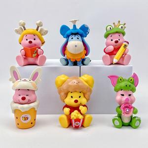 6 styles de figurines en PVC tendance et jouables (Poochie, Piglet, Eeyore) pour machine à griffes et ornements de poupées - Product Image 2