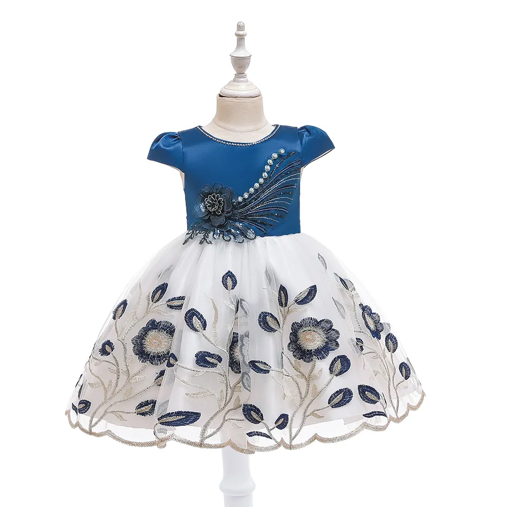 Yoliyolei wholesale baby new design flower beatiful dress three piece sets for 2-8 years old