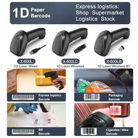 Lecteur de codes-barres 1D 2D QR sans fil GTCODESTAR, scanner de codes-barres laser pour reçus, caisse enregistreuse, inventaire, scan de point de vente
