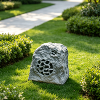 Altavoz de Jardín para Exteriores, Altavoz Oculto Impermeable de Fibra de Vidrio con Simulación de Piedra para Paisajes Comunitarios y Sitios Turísticos