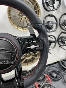 Volant en fibre <span class=keywords><strong>de</strong></span> carbone véritable cousu à la main style AMG, conserve le régulateur <span class=keywords><strong>de</strong></span> <span class=keywords><strong>vitesse</strong></span> pour les modèles classiques Mercedes W204 W211 - Product Image 4