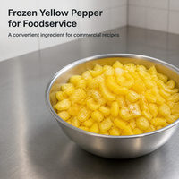 Pimiento Amarillo en Cubos Congelado, Suministro al por Mayor para Restaurantes, Servicios de Alimentos, Salsas, Pizzas, Kits de Comida, Procesamiento de Vegetales