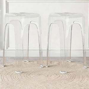 Tabouret haut empilable moderne en acrylique transparent épaissi pour <span class=keywords><strong>restaurant</strong></span>, îlot <span class=keywords><strong>de</strong></span> cuisine, banquet d'hôtel - Product Image 1