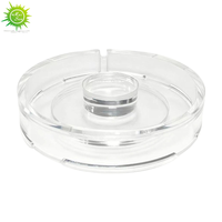 Boîte de gestion de câbles ronde en acrylique transparent, organisateur de câbles de bureau pour le rangement des fils à la maison ou au bureau, personnalisation OEM disponible