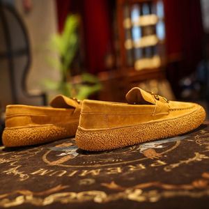 Mocassins Penny Loafers pour Hommes en Cuir de Porc Véritable, Semelle en Caoutchouc, Style Italien, Tendance, Décontractés, Chaussures Plates à Enfiler pour la Conduite - Product Image 3