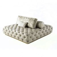 Italienisches Modernes Luxus-Villa-Sofa Schwarzes Maßgefertigtes Wohnzimmer-Möbelstück Designer-Sofagarnitur Ledersofa zum Verkauf