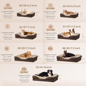 Cama Ortopédica Extra Grande para Perro con Espuma Viscoelástica, Funda Extraíble, Forro Impermeable y Base Antideslizante, 42x30x7.5 Pulgadas, Marrón - Product Image 5