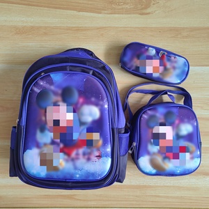 Luckykoo 3D Schoolbags Melody Students 3-piece Set Schoolbag Children in Grades 1-6 <strong>Backpack</strong> Pen <strong>Bag</strong> <strong>Lunch</strong> <strong>Bag</strong> - Product Image 4