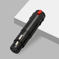 Adaptor Audio 1/4 ke XLR yang Dapat Dikunci, Adaptor Pengunci 6.35mm 1/4 Female ke 3Pin XLR Male untuk Konsol Mixing Mikrofon