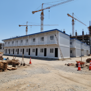 <span class=keywords><strong>Maison</strong></span> duplex à deux étages en acier inoxydable sur mesure de 40 pieds, préfabriquée, avec bureau et balcon amovible, modèle 2022 - Product Image 1