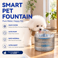 Fontaine à eau automatique pour animaux de compagnie 2,6 L, bol filtrant pour chat, distributeur d'eau pour chien, bol circulant pour animaux de compagnie pour usage intérieur