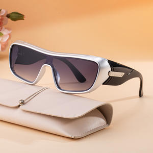 Lunettes de soleil de sport LH314, monture en plastique noir et métal, verres PC anti-UV400, coupe-vent, pour cyclisme en extérieur - Product Image 5