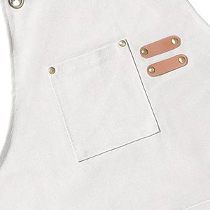 Tablier long en jean unisexe en coton, tendance, pour jardin, restaurant, café, kit de chef pour hommes et femmes - Product Image 3