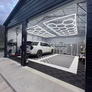 Etop шестигранный фонарь для гаража, детализирующий автомобильный светильник для мастерской, светодиодный рабочий свет для автомастерской