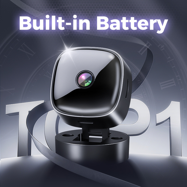 S1Mini Indoor Home WiFi Camera Rechargeable Motion Detection Infrared Night Vision 360 Rotation Wireless CCTV Network Camera