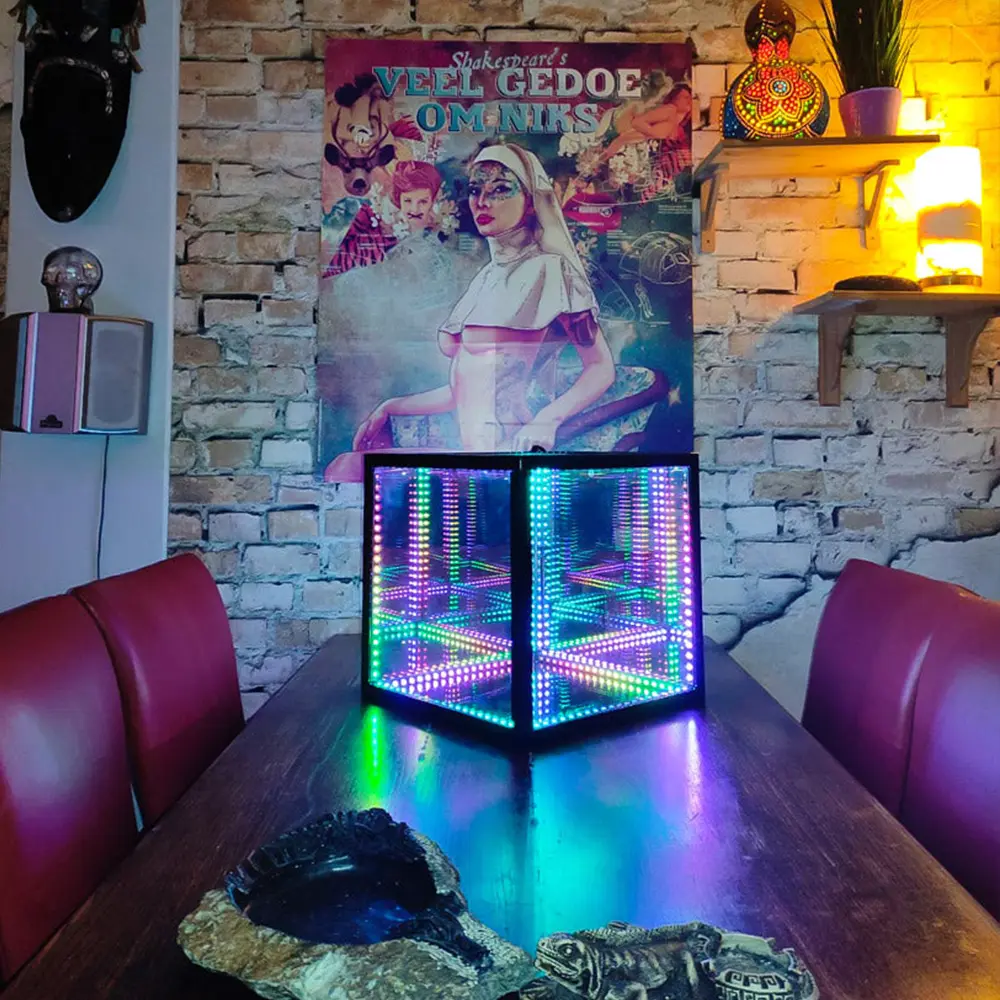 PeseTech نوع جديد للحفلات ، ديكور نادي ديسكو أدى ضوء محيطي مكعب ذكي أبعاد لانهائية ضوء RGB