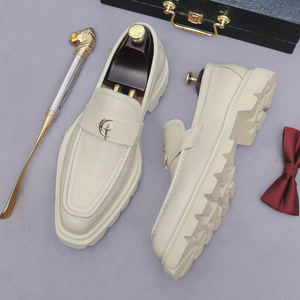 Nuevos Zapatos Sin Cordones de Cuero Genuino, Parte Superior Suave, Suela Gruesa, Mocasines Retro de Vestir para Hombre, Elegantes y Ligeros - Product Image 5