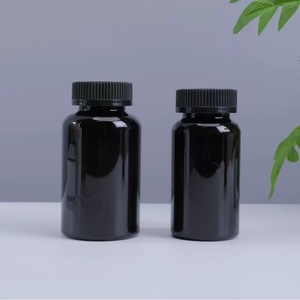 <span class=keywords><strong>Contenitore</strong></span> in Plastica PET da 80ml ~200ml, Bottiglia Nera Lucida per Pillole, <span class=keywords><strong>Contenitore</strong></span> per Medicinali, Mangime per Pesci e Granuli - Product Image 3