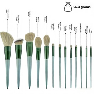 Ensemble de <span class=keywords><strong>pinceaux</strong></span> à poudre angulaires en nylon doux pour débutants - 13 <span class=keywords><strong>pinceaux</strong></span> de maquillage pour le visage, les yeux, les lèvres, le correcteur, le blush et le fond de teint - Product Image 6