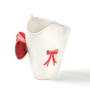 Keramische koffie- en melkbeker met deksel en giettuit - Schattig design voor het zetten van thee, warme/koude dranken, voor gebruik op kantoor/thuis - Product Image 5