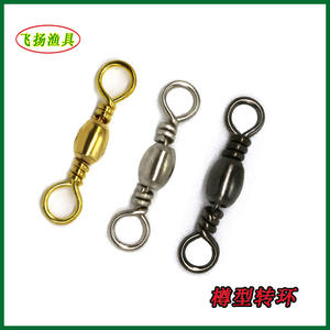 Connecteur de pêche à la ligne en acier carbone rouge à trois branches pivotantes de style japonais pour la pêche en eau douce, fixation œil à œil - Product Image 3