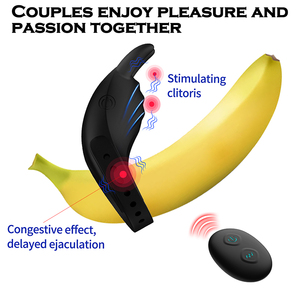 Hautfreundlicher Silikon-Kaninchen-Vibrator zur Klitorisstimulation, verstellbare Größe, vibrierender Penisring - Product Image 2