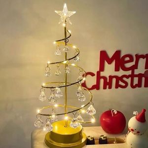 LED Ironwork Crystal Christmas Tree Lamp <b>Art</b> Deco Design Child/Teen Bedroom Home Decor Multi-Functional Wedding Table Accessory - Product Image 1