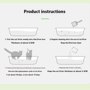 Portátil Grande 304 Aço Inoxidável Gato Litter Box Home Pet <span class=keywords><strong>Rabbit</strong></span> Bandeja para Kitties - Product Image 3