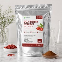 Extrait de baies de Goji de qualité alimentaire naturelle en poudre, rapport 10:1, emballé sous vide pour la santé des yeux