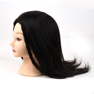 Tête de mannequin Rebecca en <span class=keywords><strong>cheveux</strong></span> humains réels pour la pratique en salon de <span class=keywords><strong>coiffure</strong></span>, formation des coiffeurs, poupée mannequin avec épaules - Product Image 4