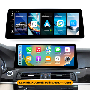 Écran de lecteur radio de voiture sans fil CarPlay Auto avec système Linux 12,3 pouces pour BMW Série 5 GT F10 F11 F07 2011 - <span class=keywords><strong>2017</strong></span> - Product Image 2