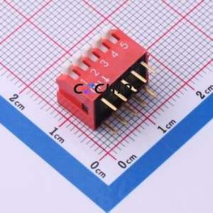 SMQP-05R-TP DIP Switch Switch ( Type: Piano Key )( Number of Switch Sections: 5 )( Lead Spacing: 2.54mm ) - Product Image 1